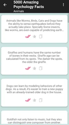 5000 Amazing Psychology Facts android App screenshot 6